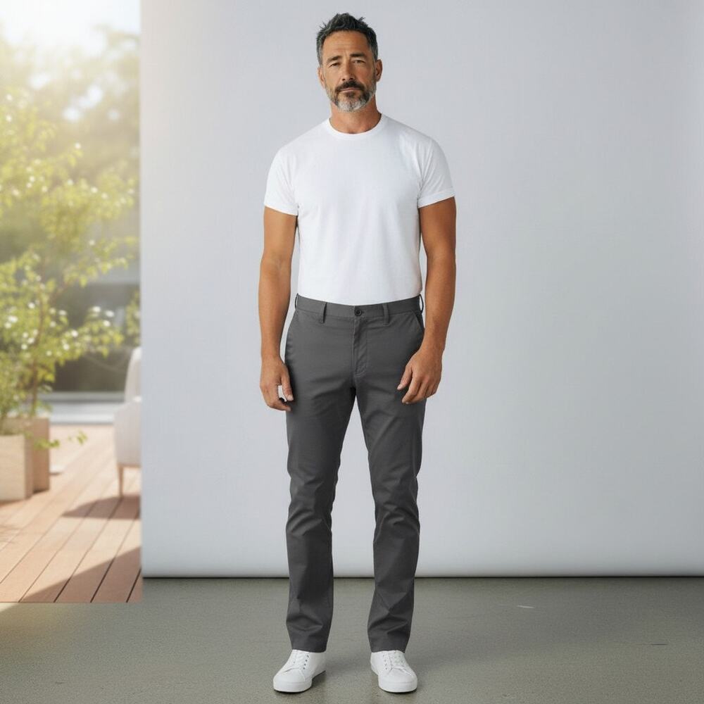 Pro Tour Mens Golf Pants 36x30 Gray Performance Flat Front